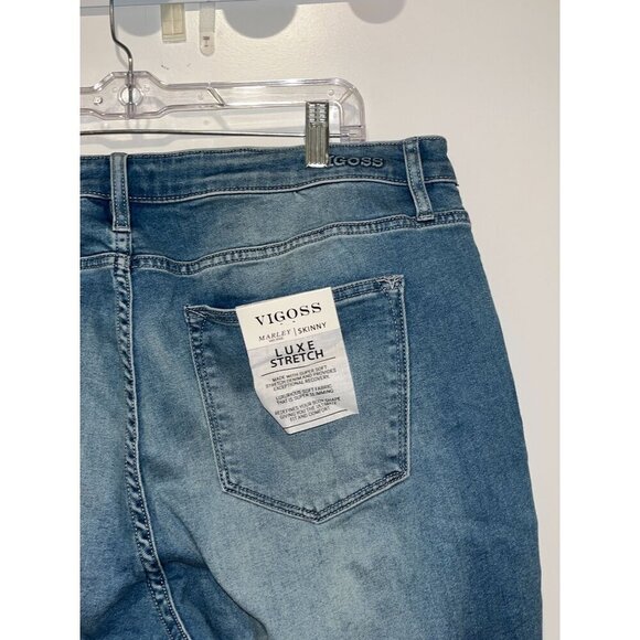 NWT Vigoss Marley Skinny Luxe Stretch Blue Jeans For Women Size 20 - Picture 7 of 12